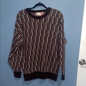 Men's Black and White Sweater